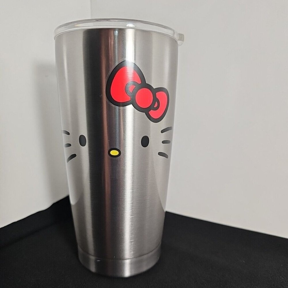 Sanrio Hello Kitty Stainless Steel Tumbler - Hello Kitty Face with Whiskers -NEW